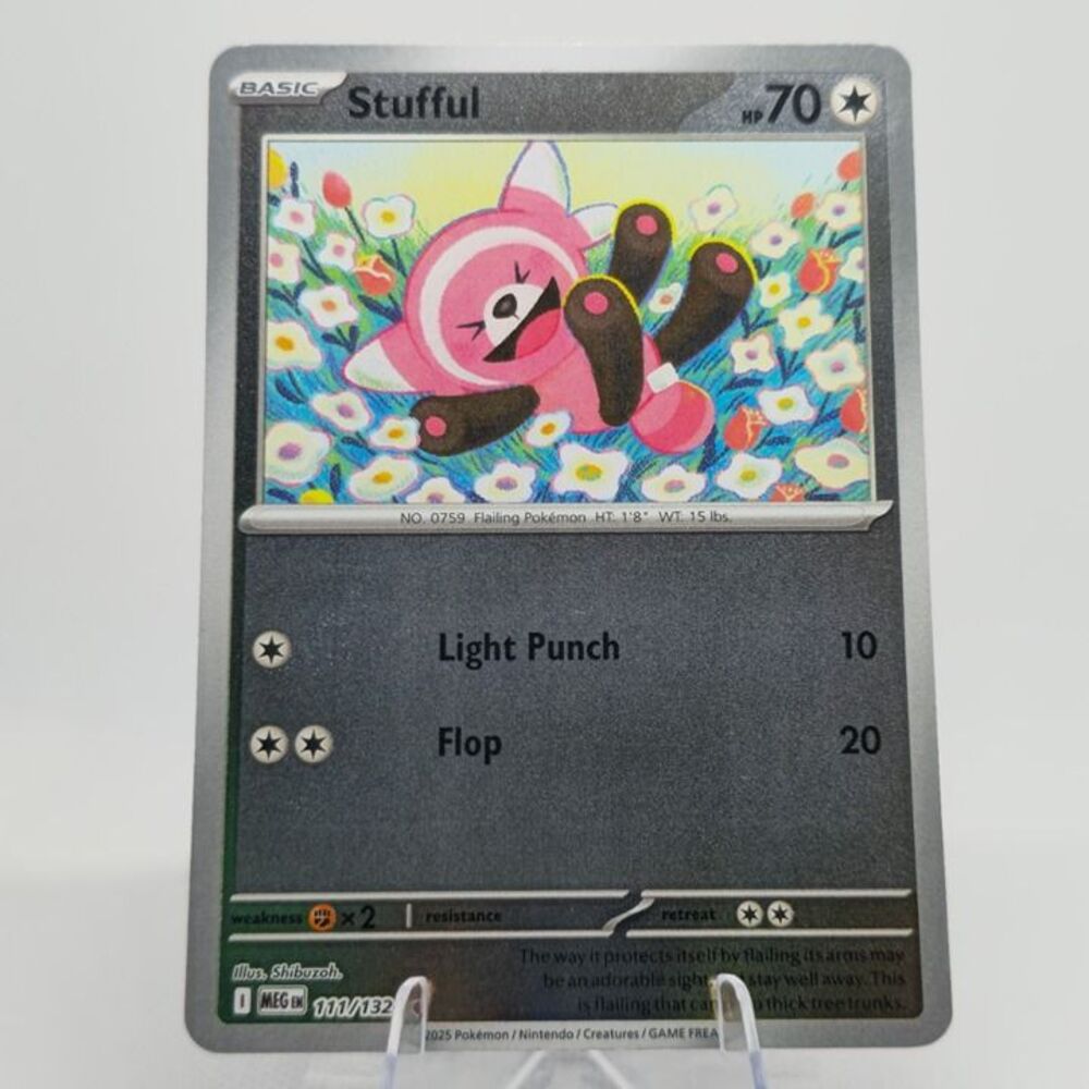 Stufful reverse holo #111 MEG Mega Evolution Pokemon